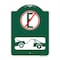 Signmission Spanish Parking Control Sign No Estacionar No Parking, Green & White Alum Sign, 18" H, GW-1824-22883 A-DES-GW-1824-22883 - alternate 1